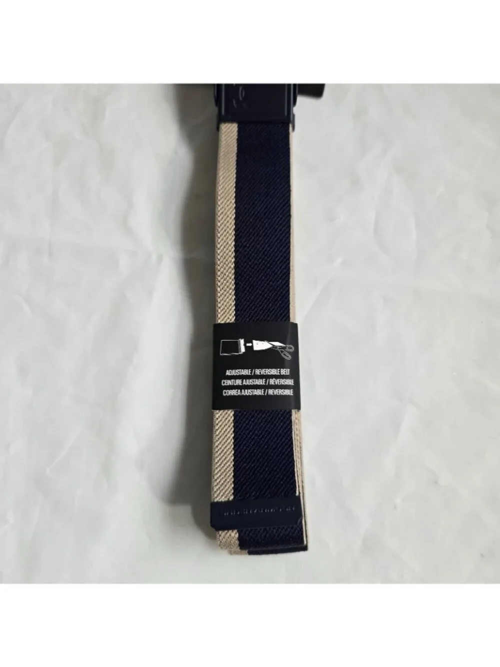 Under Armour Golf Webbing Belt Men One Size Fits Most Logo Buckle Blue Tan NEW